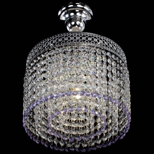 Люстра Венеция Капель №1 с подвесом Фиолетовая в Кирове Гусь Хрустальный