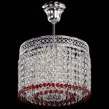 Люстра Венеция Капель №1 с подвесом Красная в Кирове