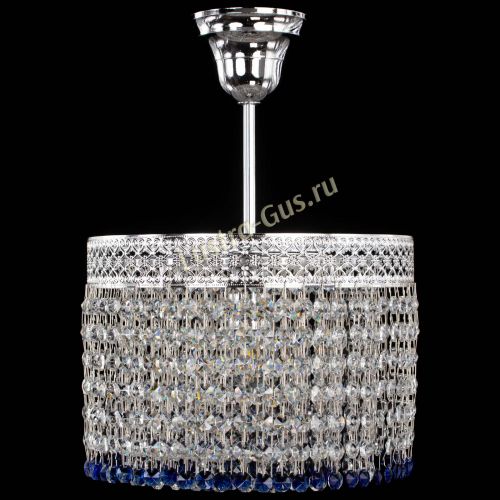 Люстра Венеция Капель №1 с подвесом Синяя в Кирове Гусь Хрустальный