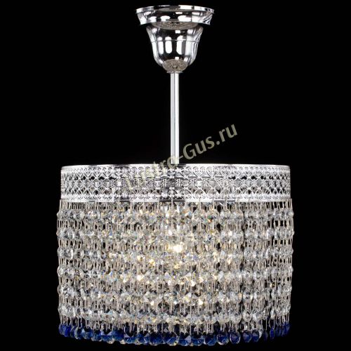 Люстра Венеция Капель №1 с подвесом Синяя в Кирове Гусь Хрустальный