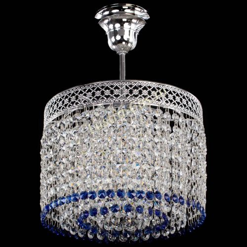 Люстра Венеция Капель №1 с подвесом Синяя в Кирове Гусь Хрустальный