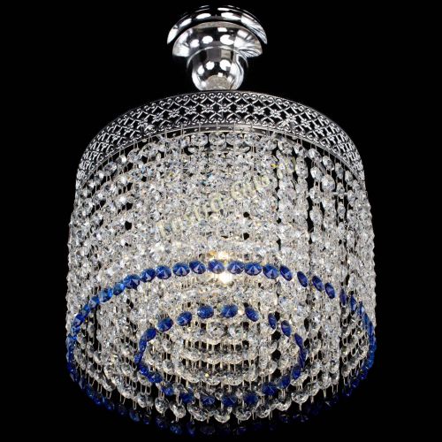Люстра Венеция Капель №1 с подвесом Синяя в Кирове Гусь Хрустальный