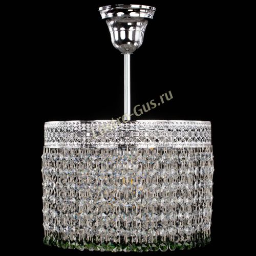 Люстра Венеция Капель №1 с подвесом Зеленая в Кирове Гусь Хрустальный