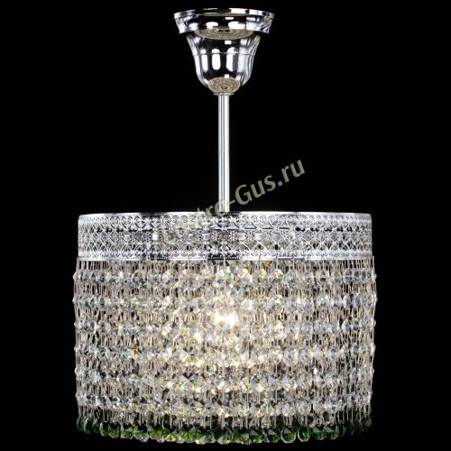 Люстра Венеция Капель №1 с подвесом Зеленая в Кирове Гусь Хрустальный