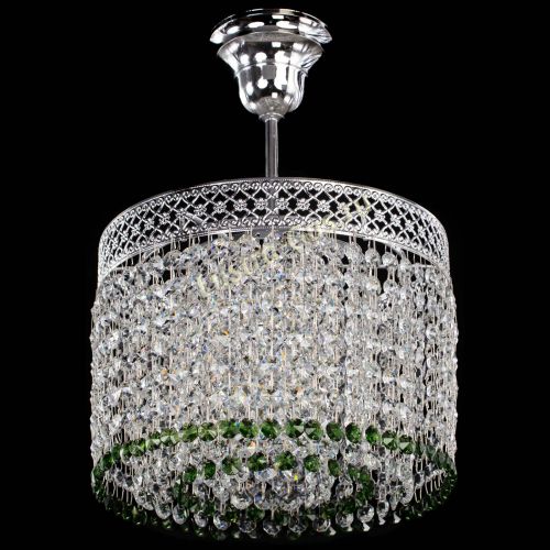 Люстра Венеция Капель №1 с подвесом Зеленая в Кирове Гусь Хрустальный