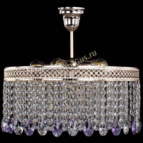Люстра Венеция Капель журавлик фиолетовая в Кирове Гусь Хрустальный