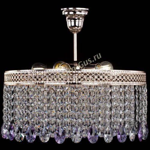 Люстра Венеция Капель журавлик фиолетовая в Кирове Гусь Хрустальный