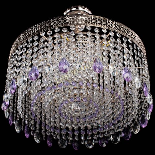 Люстра Венеция Капель журавлик фиолетовая в Кирове Гусь Хрустальный