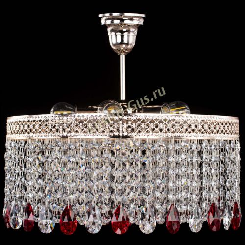 Люстра Венеция Капель журавлик красная в Кирове Гусь Хрустальный