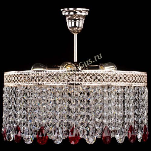 Люстра Венеция Капель журавлик красная в Кирове Гусь Хрустальный