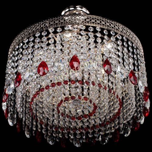Люстра Венеция Капель журавлик красная в Кирове Гусь Хрустальный