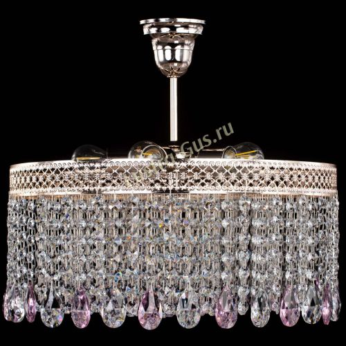 Люстра Венеция Капель журавлик розовая в Кирове Гусь Хрустальный