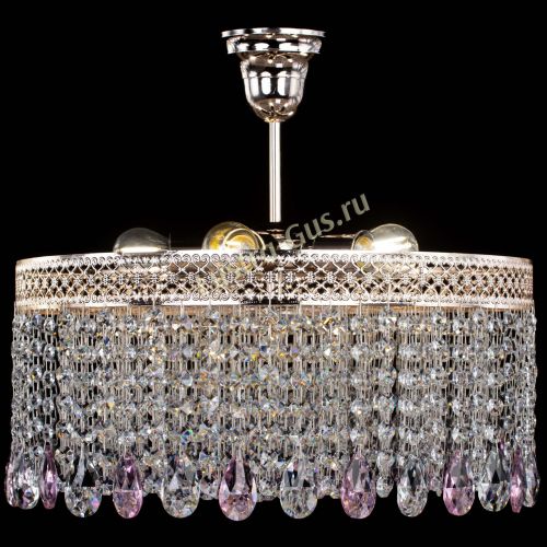 Люстра Венеция Капель журавлик розовая в Кирове Гусь Хрустальный