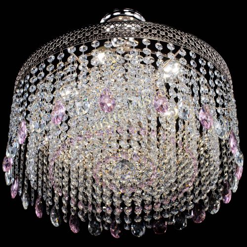 Люстра Венеция Капель журавлик розовая в Кирове Гусь Хрустальный