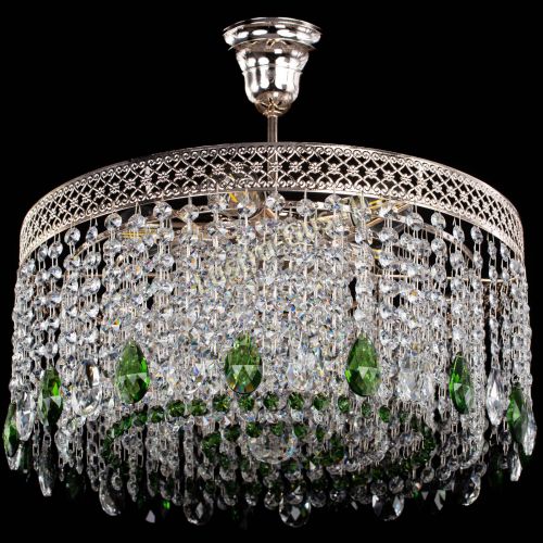 Люстра Венеция Капель журавлик зеленая в Кирове Гусь Хрустальный