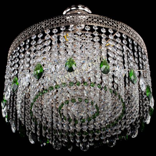 Люстра Венеция Капель журавлик зеленая в Кирове Гусь Хрустальный