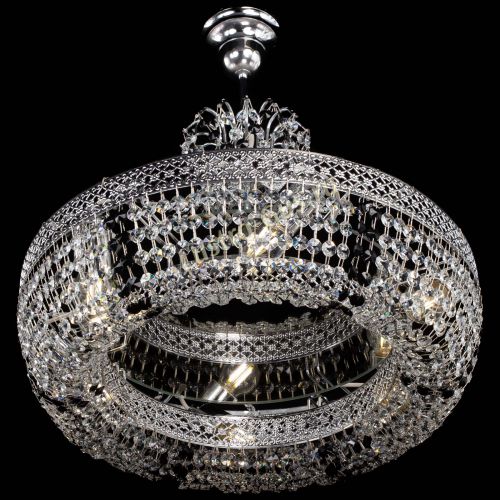 Люстра Венеция Кольцо с подвесом Черная в Кирове Гусь Хрустальный