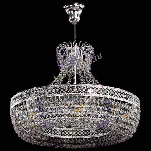 Люстра Венеция Кольцо с подвесом Фиолетовая в Кирове Гусь Хрустальный