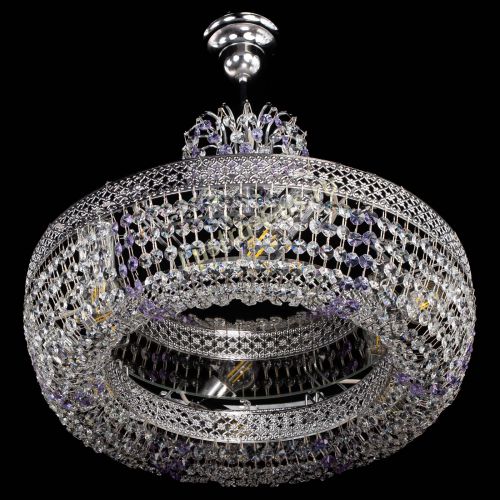 Люстра Венеция Кольцо с подвесом Фиолетовая в Кирове Гусь Хрустальный