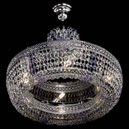 Люстра Венеция Кольцо с подвесом Фиолетовая в Кирове Гусь Хрустальный