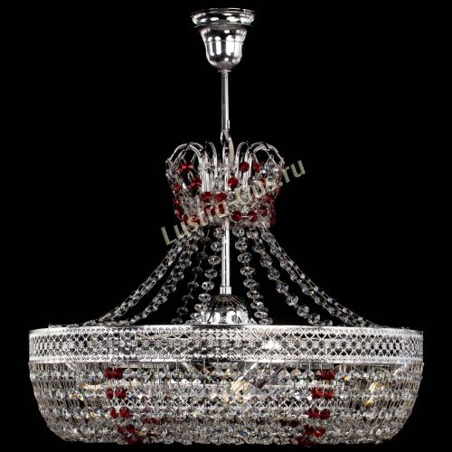 Люстра Венеция Кольцо с подвесом Красная в Кирове Гусь Хрустальный