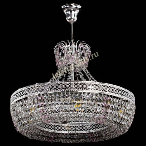 Люстра Венеция Кольцо с подвесом Розовая в Кирове Гусь Хрустальный