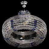 Люстра Венеция Кольцо с подвесом Синяя в Кирове