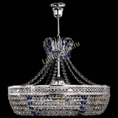Люстра Венеция Кольцо с подвесом Синяя в Кирове Гусь Хрустальный