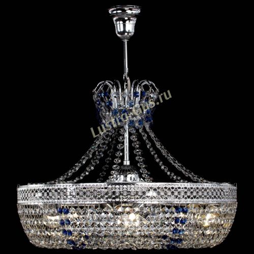 Люстра Венеция Кольцо с подвесом Синяя в Кирове Гусь Хрустальный