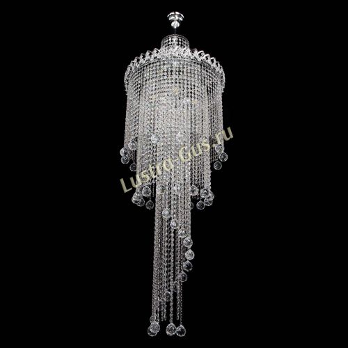 Люстра Водопад длинный с подвесом  в Кирове Гусь Хрустальный