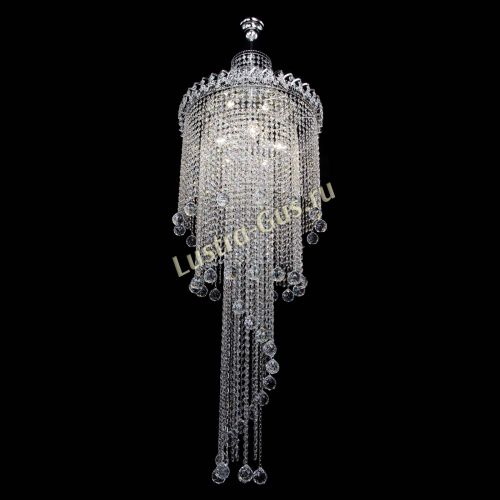 Люстра Водопад длинный с подвесом  в Кирове Гусь Хрустальный