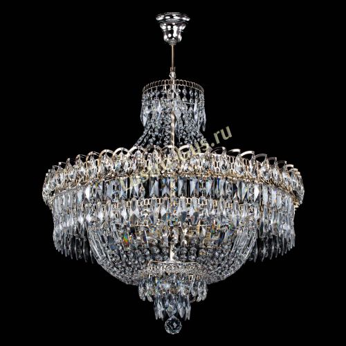 Люстра Водопад перо №8 с подвесом в Кирове Гусь Хрустальный