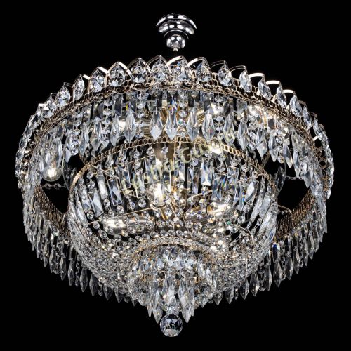 Люстра Водопад перо №8 с подвесом в Кирове Гусь Хрустальный