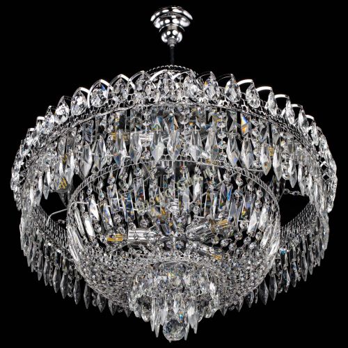 Люстра Водопад перо с подвесом в Кирове Гусь Хрустальный