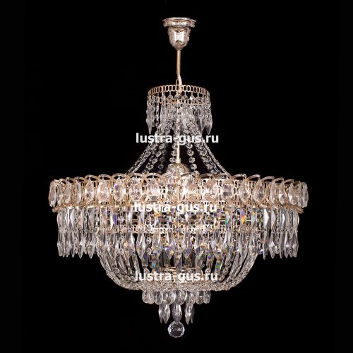 Люстра Водопад перо с подвесом в Кирове Гусь Хрустальный