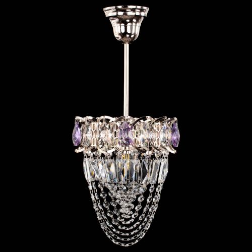 Люстра Водоворот №1 мини с подвесом фиолетовая в Кирове Гусь Хрустальный