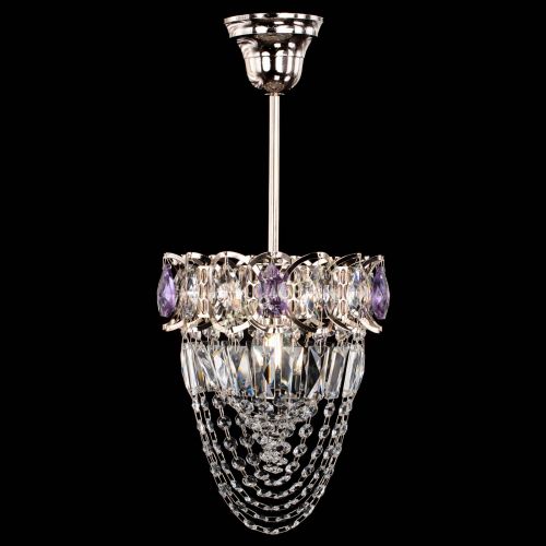 Люстра Водоворот №1 мини с подвесом фиолетовая в Кирове Гусь Хрустальный
