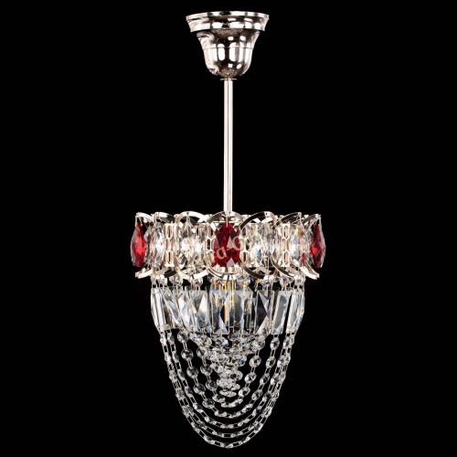 Люстра Водоворот №1 мини с подвесом красная в Кирове Гусь Хрустальный