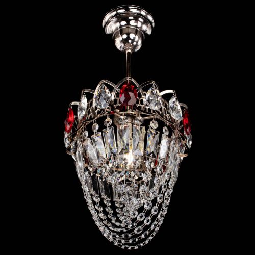 Люстра Водоворот №1 мини с подвесом красная в Кирове Гусь Хрустальный