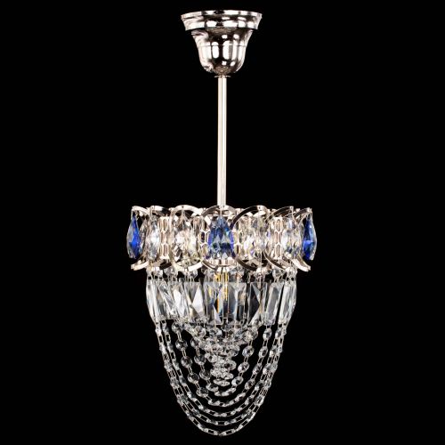 Люстра Водоворот №1 мини с подвесом синяя в Кирове Гусь Хрустальный