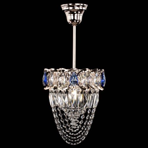 Люстра Водоворот №1 мини с подвесом синяя в Кирове Гусь Хрустальный