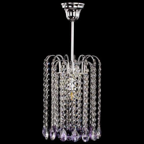 Люстра Зима капель журавлик фиолетовая в Кирове Гусь Хрустальный