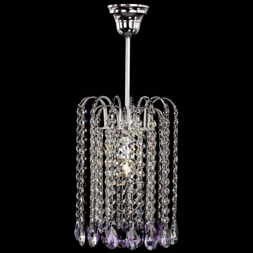 Люстра Зима капель журавлик фиолетовая в Кирове Гусь Хрустальный