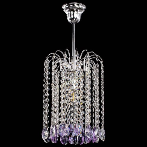 Люстра Зима капель журавлик фиолетовая в Кирове Гусь Хрустальный