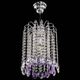 Люстра Зима капель журавлик фиолетовая в Кирове