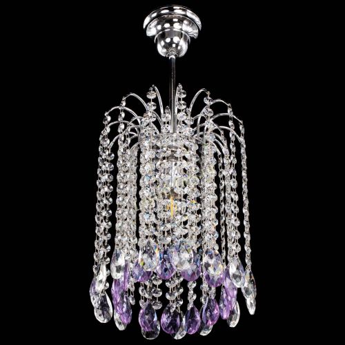 Люстра Зима капель журавлик фиолетовая в Кирове Гусь Хрустальный