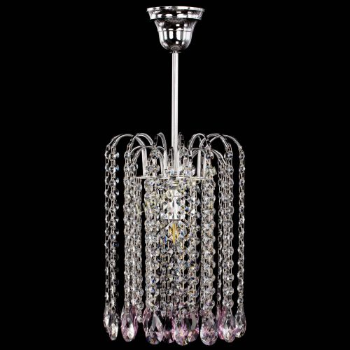 Люстра Зима капель журавлик розовая в Кирове Гусь Хрустальный