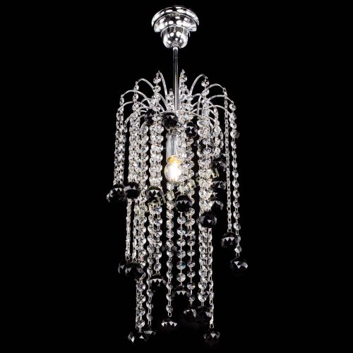 Люстра Зима каскад шар 30 черная в Кирове Гусь Хрустальный