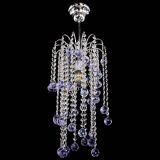 Люстра Зима каскад шар 30 фиолетовая в Кирове