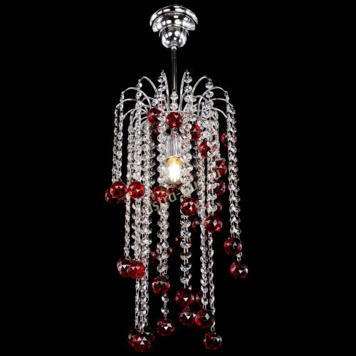 Люстра Зима каскад шар 30 красная в Кирове Гусь Хрустальный